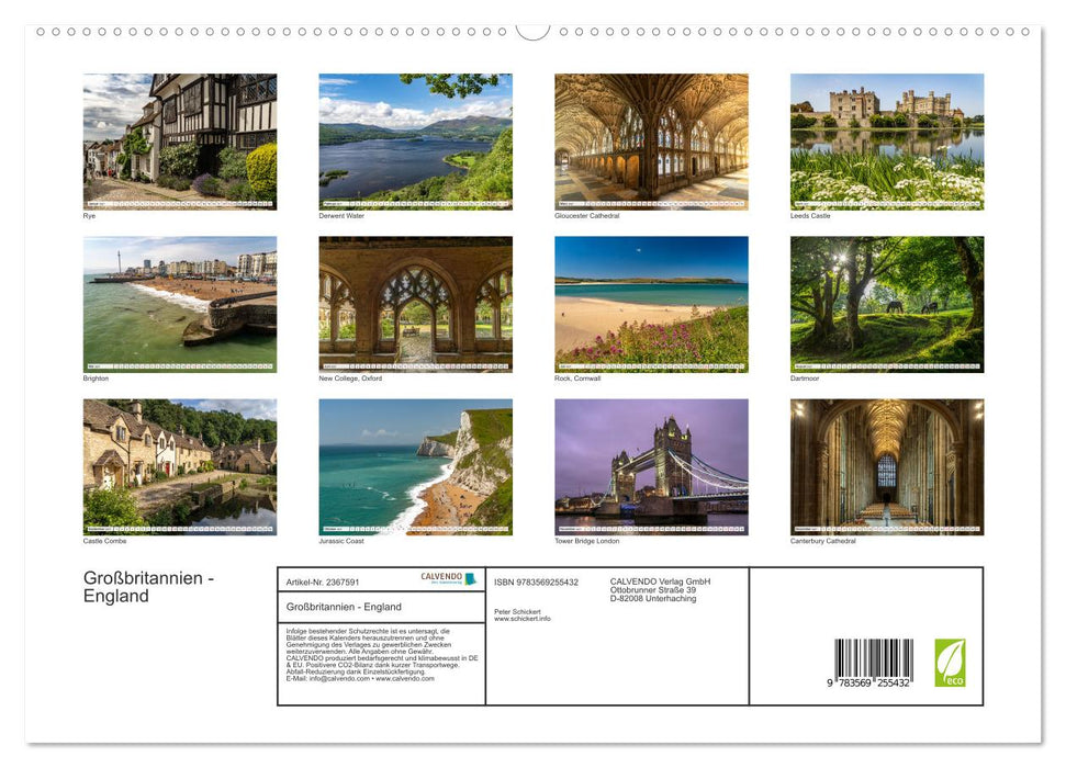 Großbritannien - England (CALVENDO Premium Wandkalender 2027)
