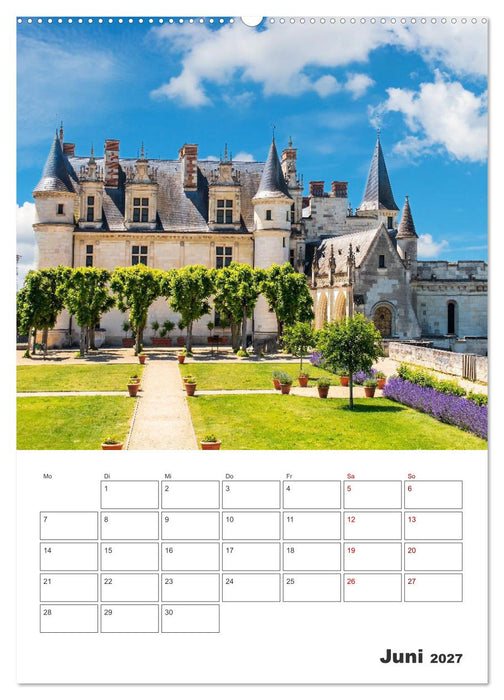 Schlösser der Loire - Reiseplaner (CALVENDO Premium Wandkalender 2027)