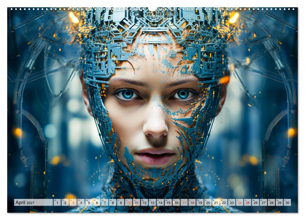 KI - Wie sich die künstliche Intelligenz selbst sieht (CALVENDO Wandkalender 2027)