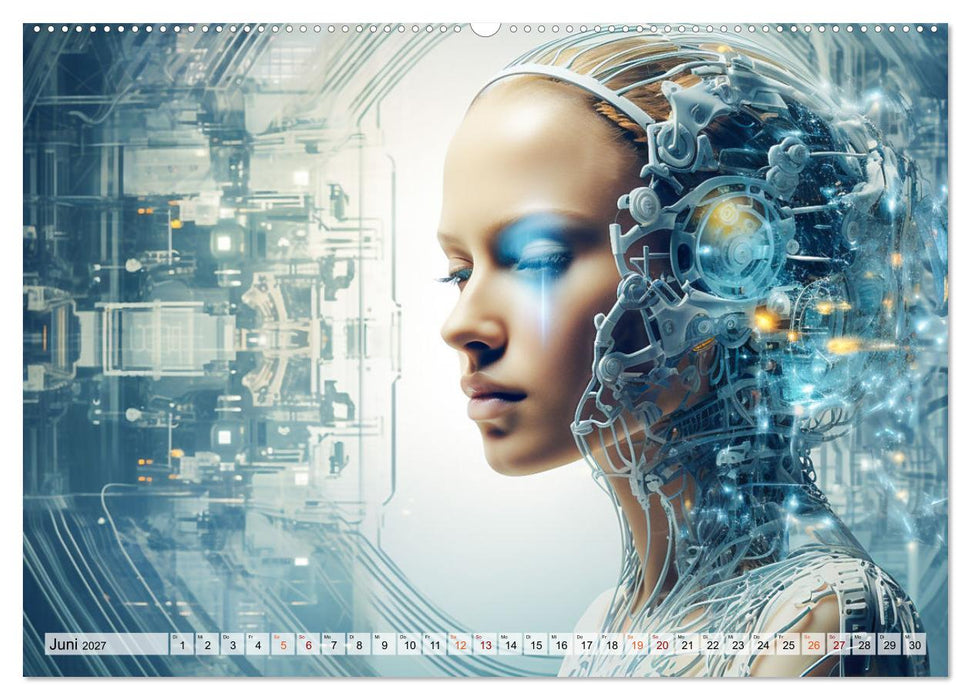 KI - Wie sich die künstliche Intelligenz selbst sieht (CALVENDO Wandkalender 2027)