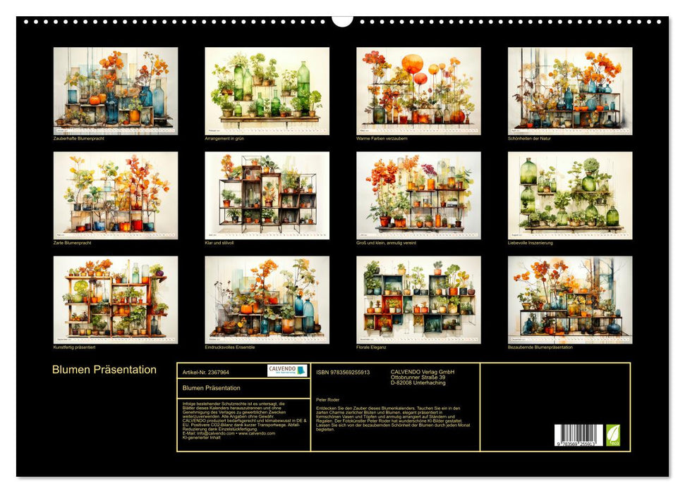 Blumen Präsentation (CALVENDO Wandkalender 2027)