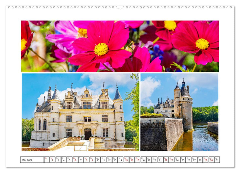 Schlösser der Loire - Romantik Pur (CALVENDO Wandkalender 2027)