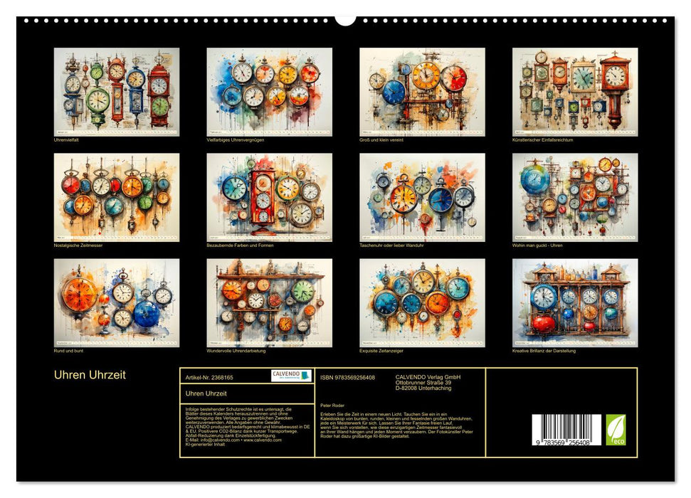 Uhren Uhrzeit (CALVENDO Premium Wandkalender 2027)