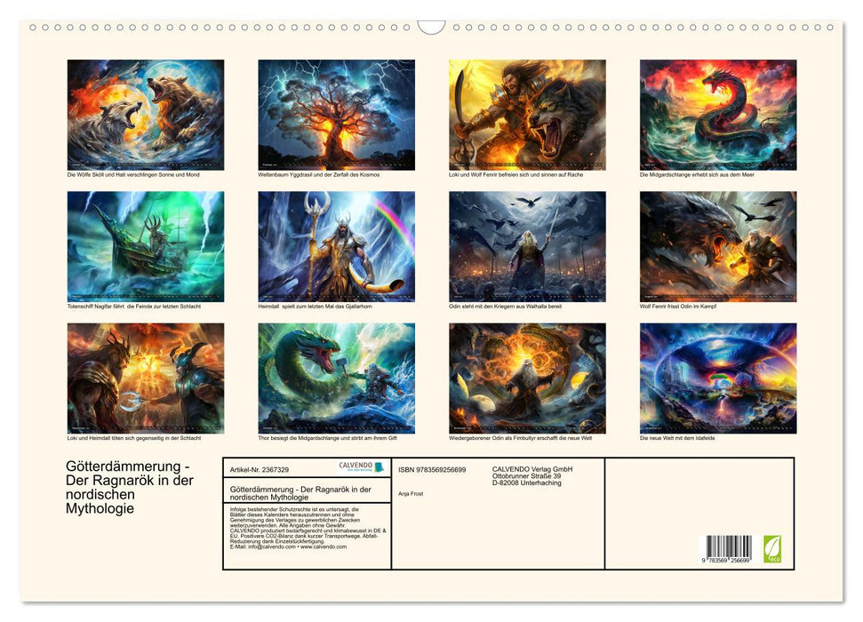 Götterdämmerung - Der Ragnarök in der nordischen Mythologie (CALVENDO Wandkalender 2027)