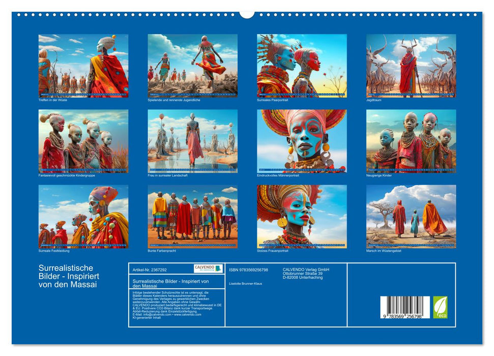 Surrealistische Bilder - Inspiriert von den Massai (CALVENDO Premium Wandkalender 2027)