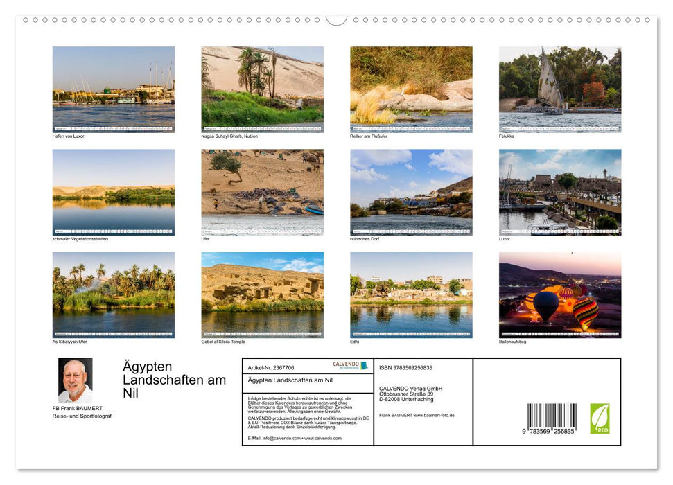 Ägypten Landschaften am Nil (CALVENDO Premium Wandkalender 2027)