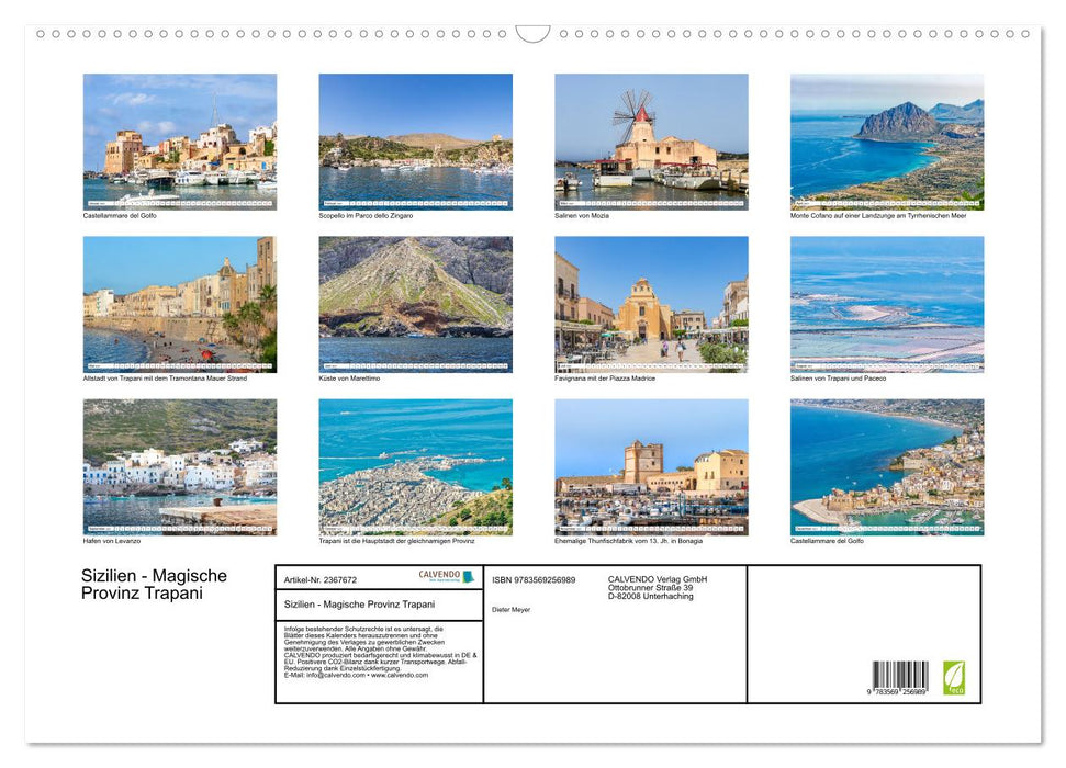 Sizilien - Magische Provinz Trapani (CALVENDO Wandkalender 2027)