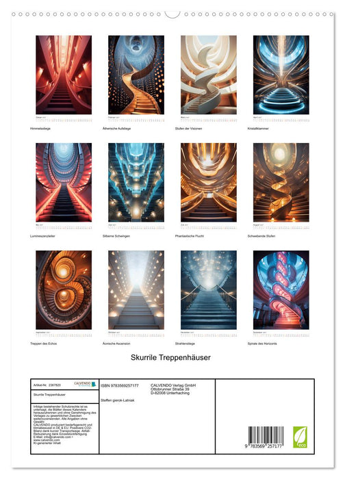Skurrile Treppenhäuser (CALVENDO Premium Wandkalender 2027)
