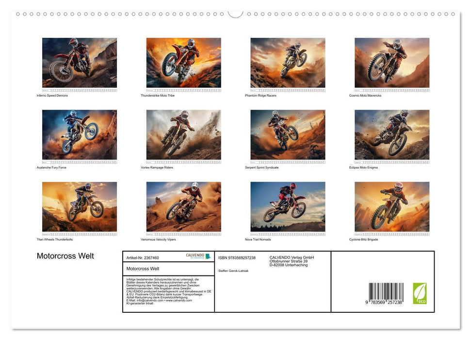 Motorcross Welt (CALVENDO Premium Wandkalender 2027)