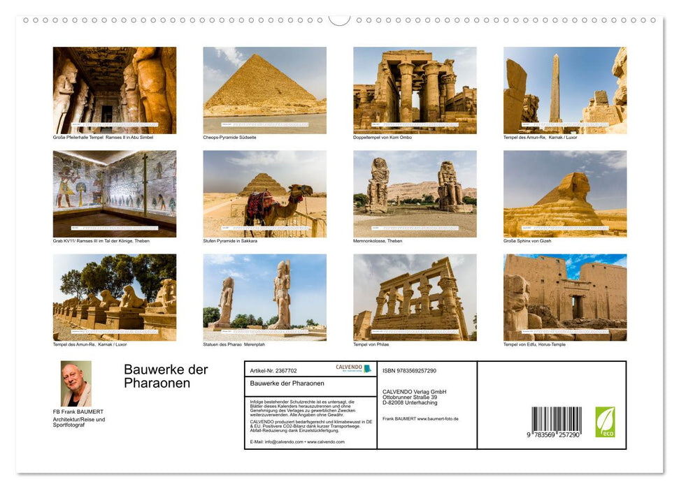 Bauwerke der Pharaonen (CALVENDO Premium Wandkalender 2027)