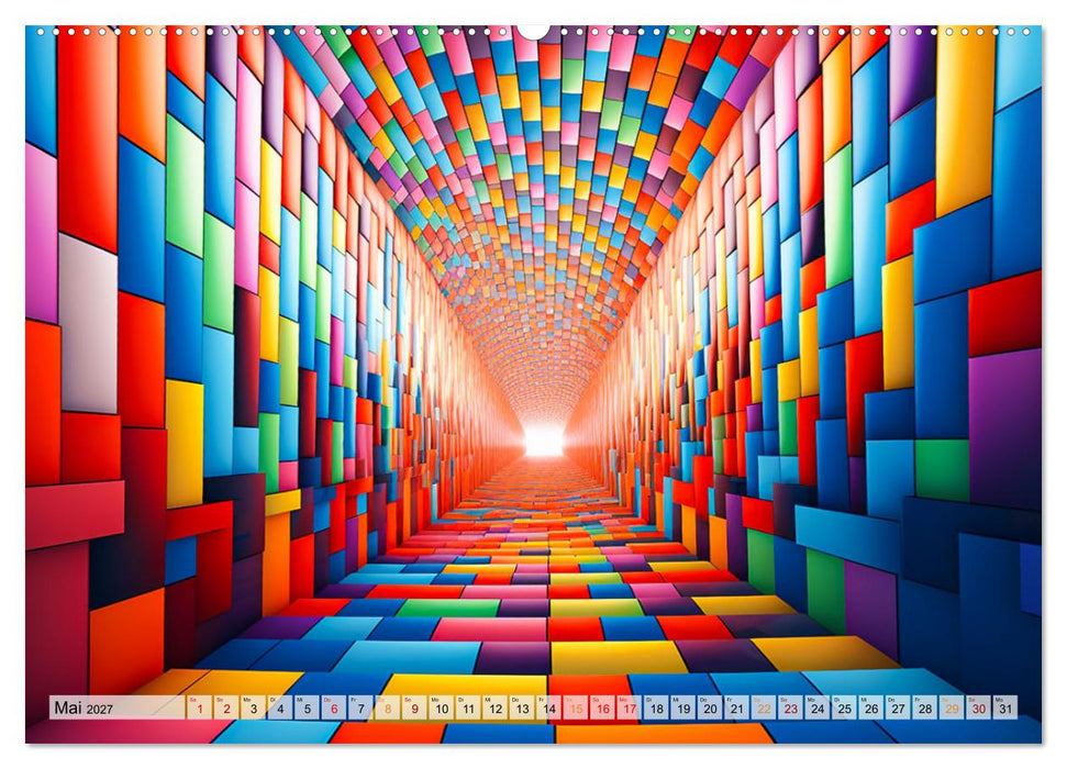 3D - Abstrakte und futuristische Illustrationen (CALVENDO Wandkalender 2027)