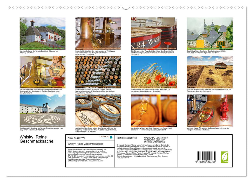 Whisky: Reine Geschmacksache (CALVENDO Premium Wandkalender 2027)