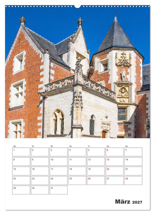Schlösser der Loire - Reiseplaner (CALVENDO Wandkalender 2027)
