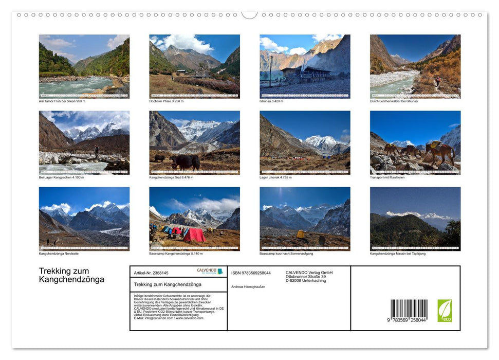 Trekking zum Kangchendzönga (CALVENDO Premium Wandkalender 2027)