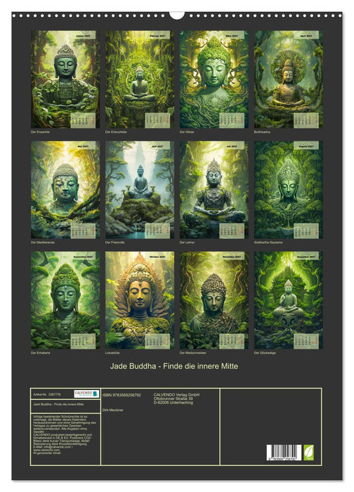 Jade Buddha - Finde die innere Mitte (CALVENDO Wandkalender 2027)