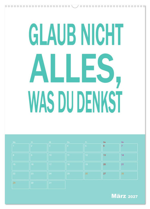 Memo an mich mit Jahresplaner (CALVENDO Wandkalender 2027)