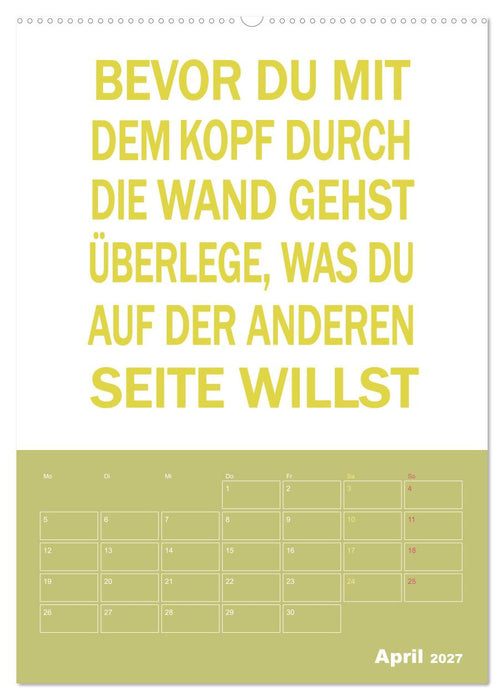 Memo an mich mit Jahresplaner (CALVENDO Wandkalender 2027)