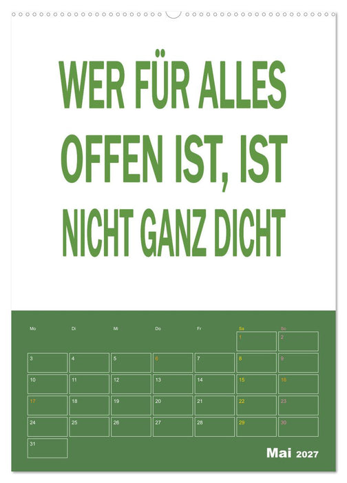 Memo an mich mit Jahresplaner (CALVENDO Wandkalender 2027)