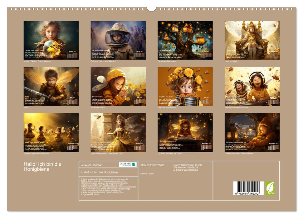 Hallo! Ich bin die Honigbiene (CALVENDO Premium Wandkalender 2027)