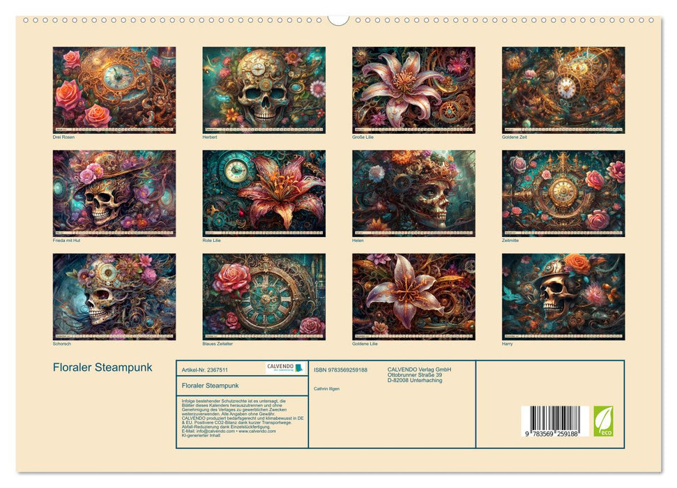 Floraler Steampunk (CALVENDO Premium Wandkalender 2027)
