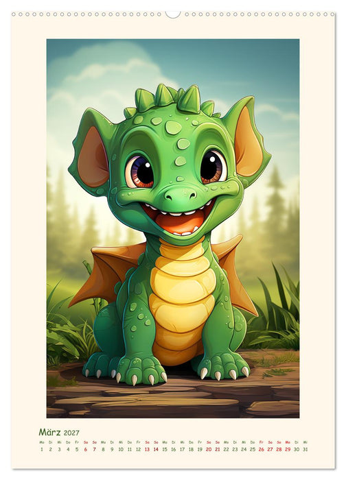 Happy Dinos (CALVENDO Premium Wandkalender 2027)