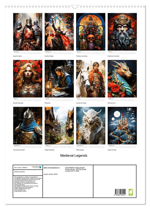 Medieval Legends (CALVENDO Monthly Calendar 2027)