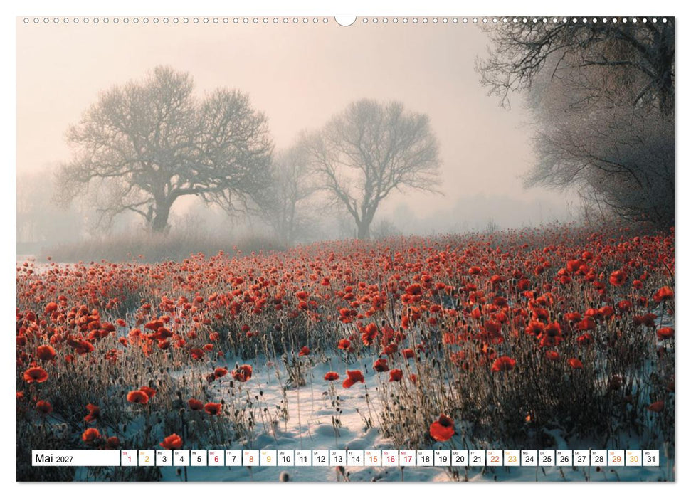 Mohn im Atem des Winters (CALVENDO Premium Wandkalender 2027)