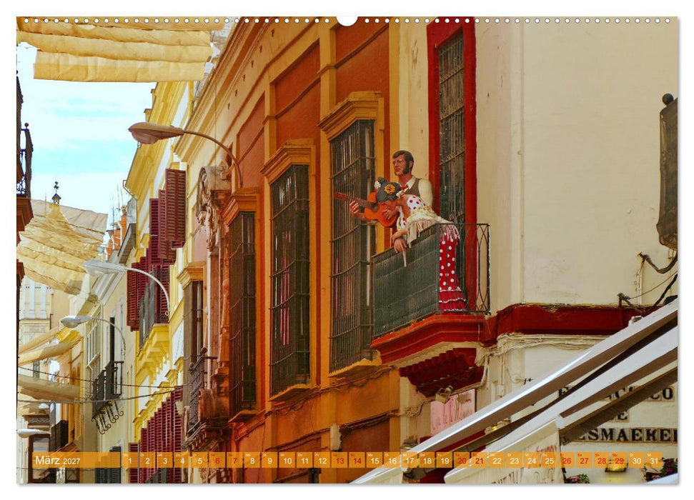 Andalusien, blaues Meer und historische Bauwerke (CALVENDO Wandkalender 2027)