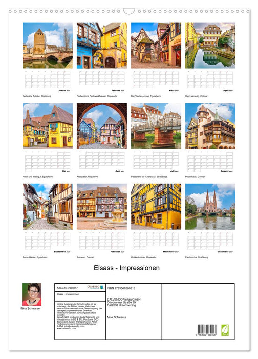 Elsass - Impressionen (CALVENDO Wandkalender 2027)