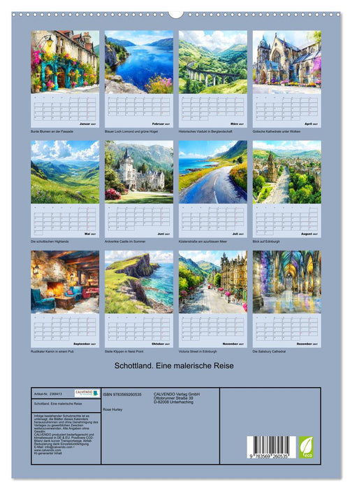 Schottland. Eine malerische Reise (CALVENDO Premium Wandkalender 2027)