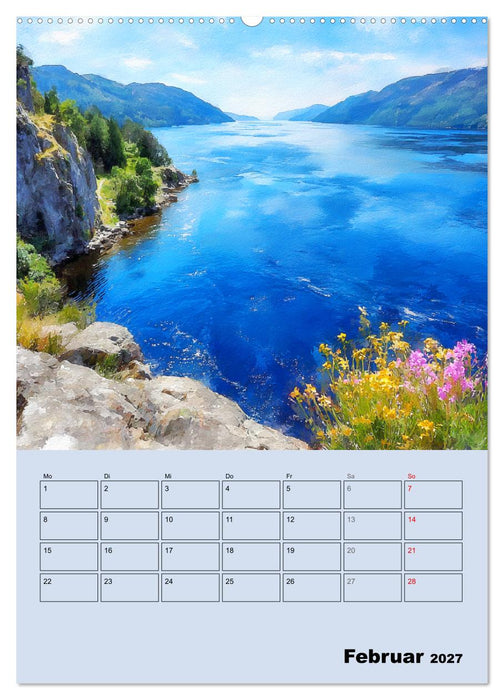 Schottland. Eine malerische Reise (CALVENDO Premium Wandkalender 2027)