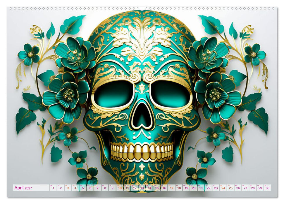 Skull Flower - Totenkopf ART (CALVENDO Wandkalender 2027)