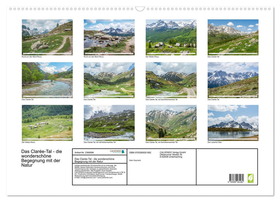 Das Clarée-Tal - die wonderschöne Begegnung mit der Natur (CALVENDO Wandkalender 2027)