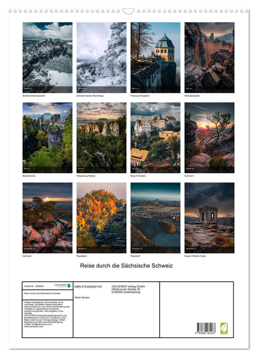 Reise durch die Sächsische Schweiz (CALVENDO Wandkalender 2027)