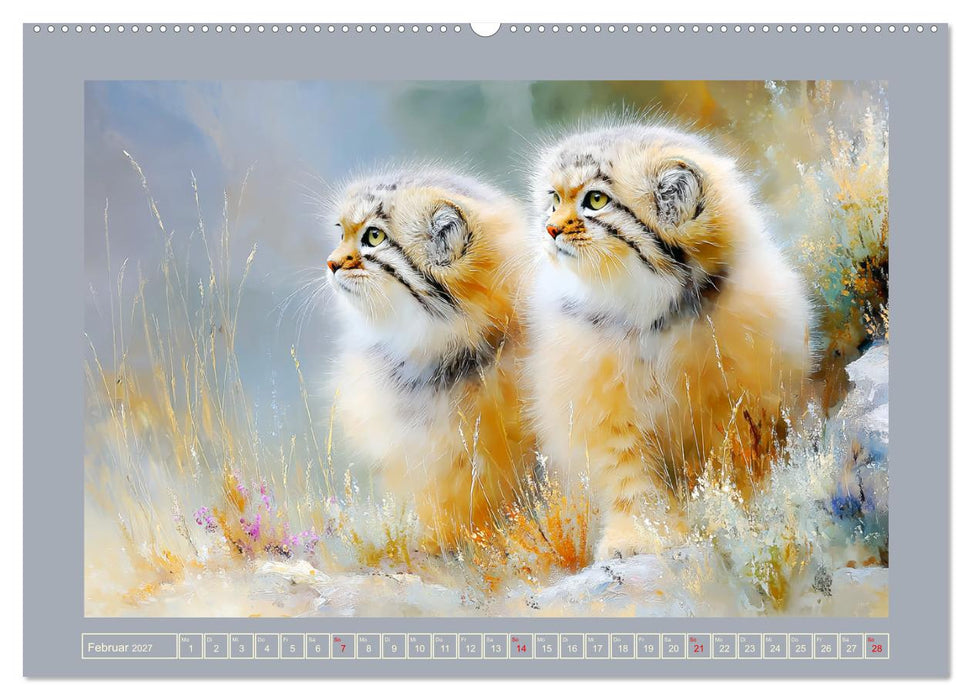 Manuls. Grimmige Flauschkugeln (CALVENDO Premium Wandkalender 2027)
