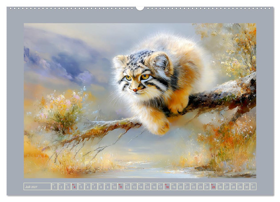 Manuls. Grimmige Flauschkugeln (CALVENDO Premium Wandkalender 2027)