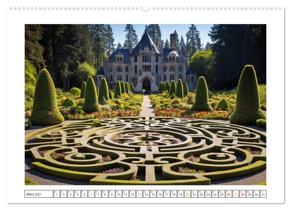 Irrgärten und Labyrinthe (CALVENDO Premium Wandkalender 2027)