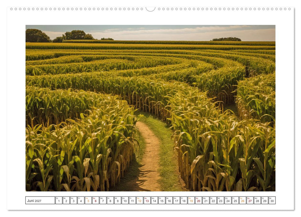 Irrgärten und Labyrinthe (CALVENDO Premium Wandkalender 2027)
