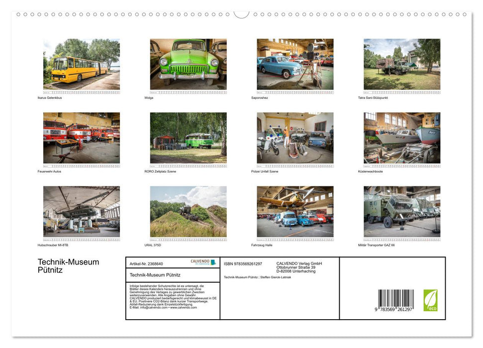 Technik-Museum Pütnitz (CALVENDO Premium Wandkalender 2027)