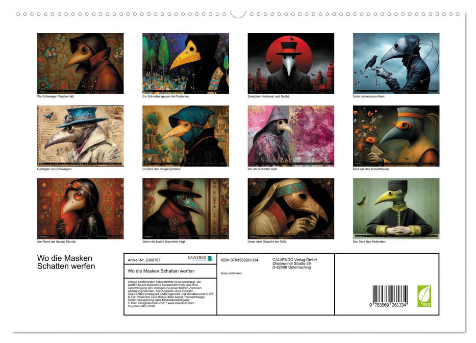 Wo die Masken Schatten werfen (CALVENDO Premium Wandkalender 2027)