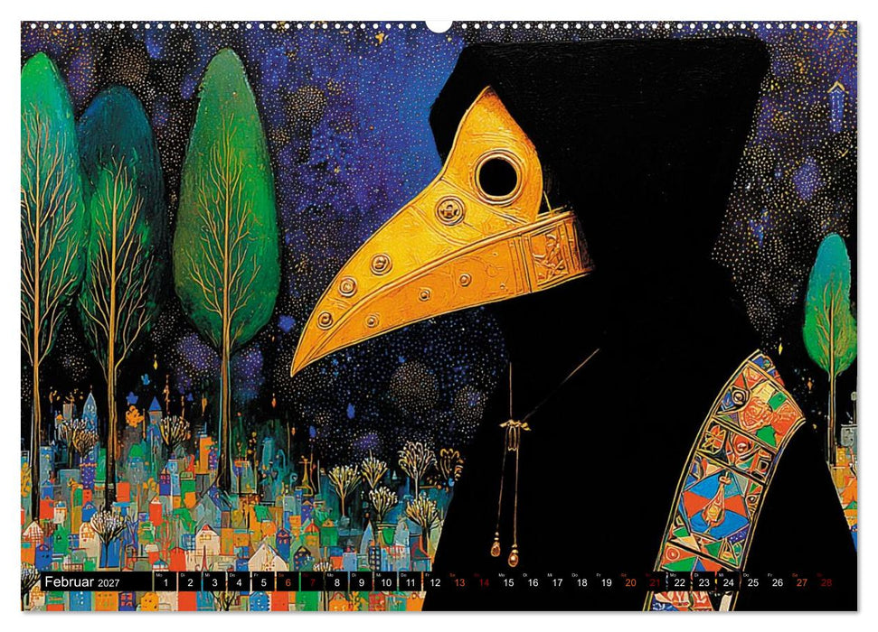Wo die Masken Schatten werfen (CALVENDO Premium Wandkalender 2027)