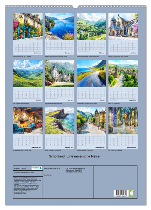 Schottland. Eine malerische Reise (CALVENDO Wandkalender 2027)