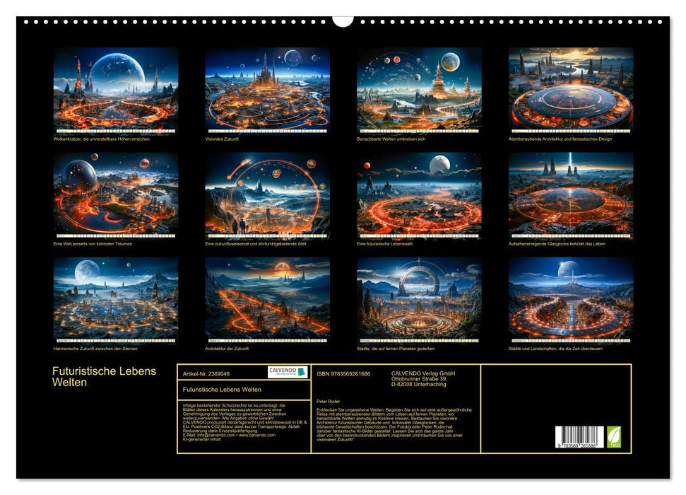 Futuristische Lebens Welten (CALVENDO Wandkalender 2027)