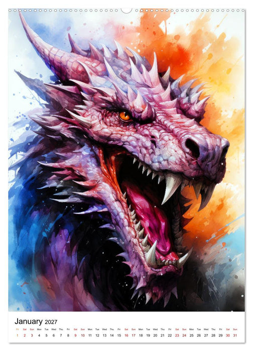 Medieval Drakes (CALVENDO Monthly Calendar 2027)