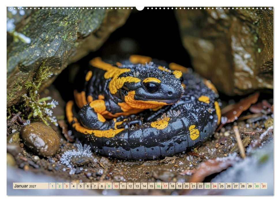 Feuersalamander – Juwel des Waldes (CALVENDO Wandkalender 2027)