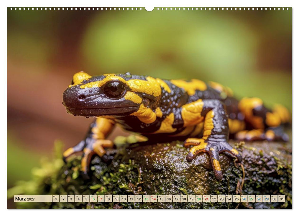 Feuersalamander – Juwel des Waldes (CALVENDO Wandkalender 2027)