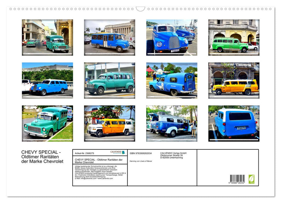 CHEVY SPECIAL - Oldtimer Raritäten der Marke Chevrolet (CALVENDO Wandkalender 2027)