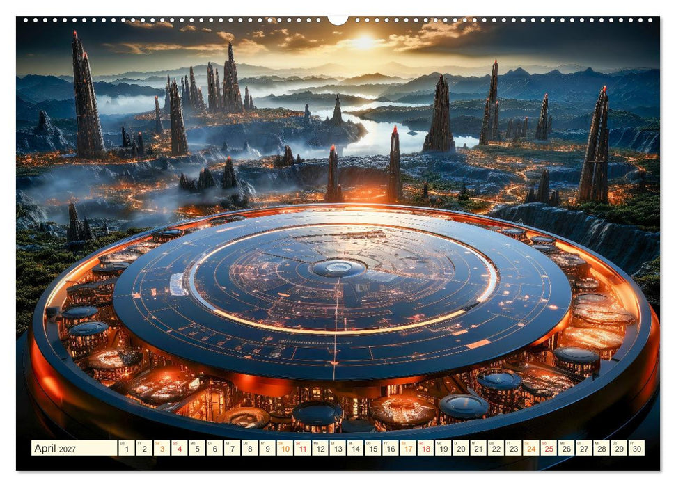 Futuristische Lebens Welten (CALVENDO Premium Wandkalender 2027)