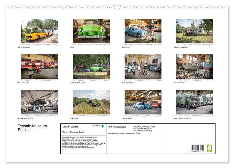 Technik-Museum Pütnitz (CALVENDO Wandkalender 2027)