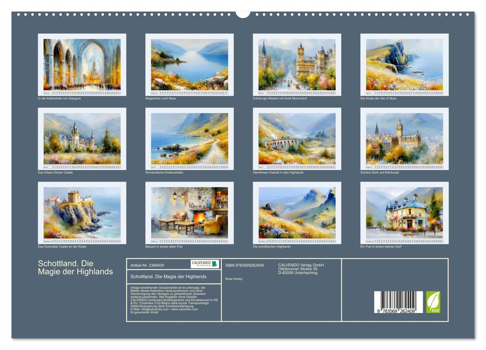 Schottland. Die Magie der Highlands (CALVENDO Premium Wandkalender 2027)